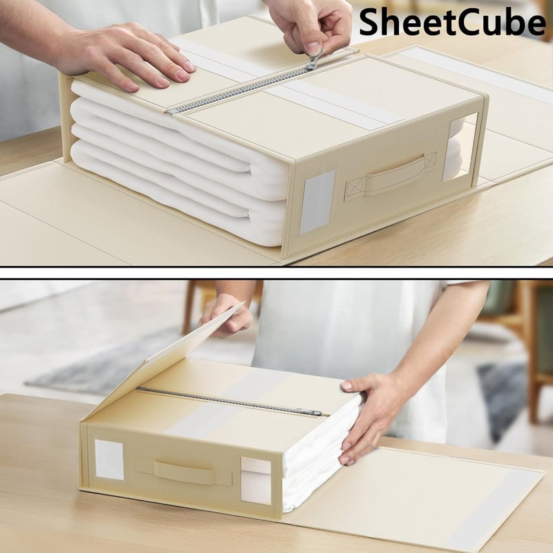 Sturdy Foldable Bed Sheet Closet Organizers and Storage