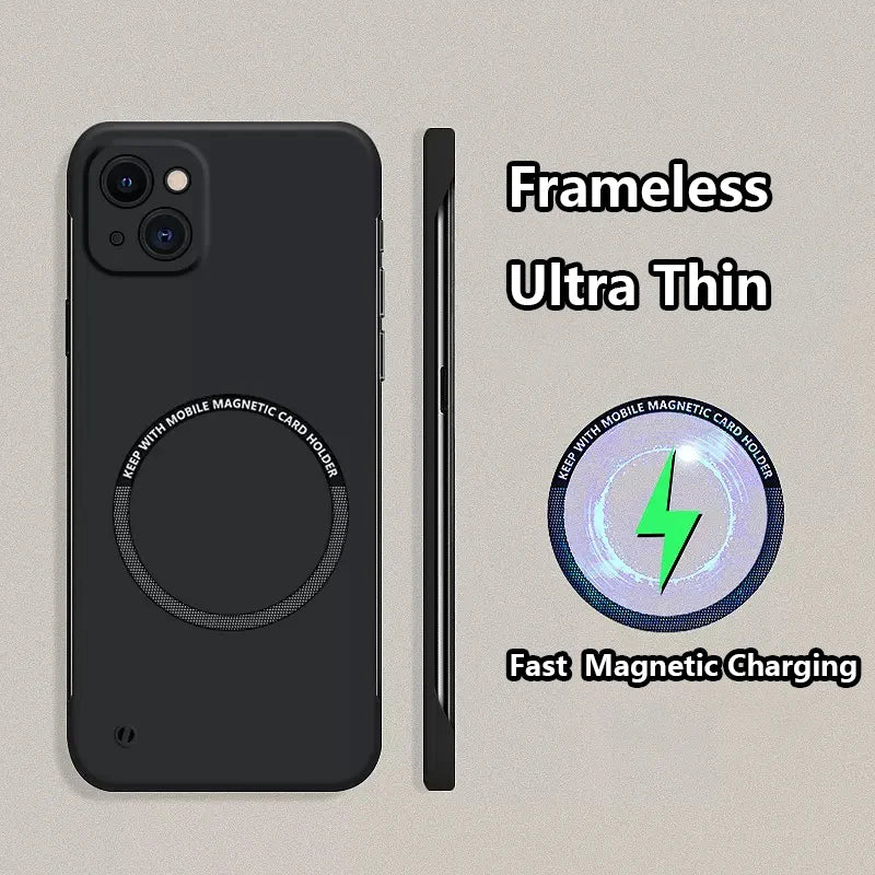 📱✨Frameless Matte Ultra Thin Magnetic Case for iPhone