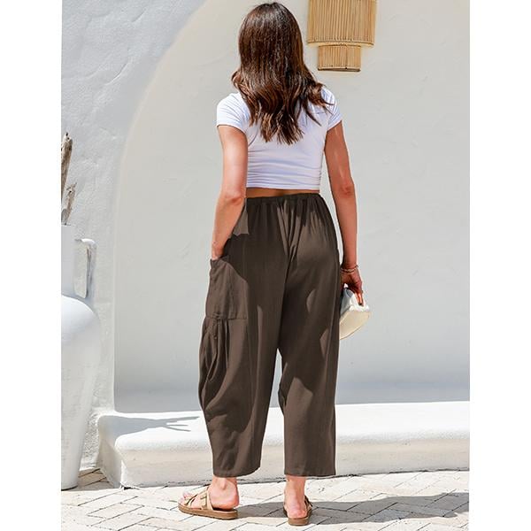 ☀️Women's Linen Wide Leg Pants with Pockets