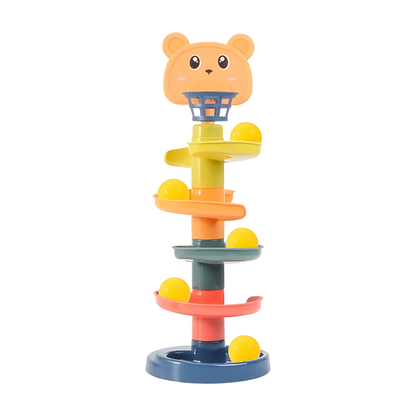 TumbleBear Bright Ball Drop Toy with Cute Bear Face