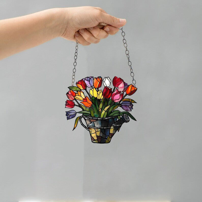 🔥🔥2025 Mother's Day Gift 50% Off--Flowers Suncatcher Ornament