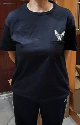 😾🖕Pocket Middle Finger Cat T-Shirt