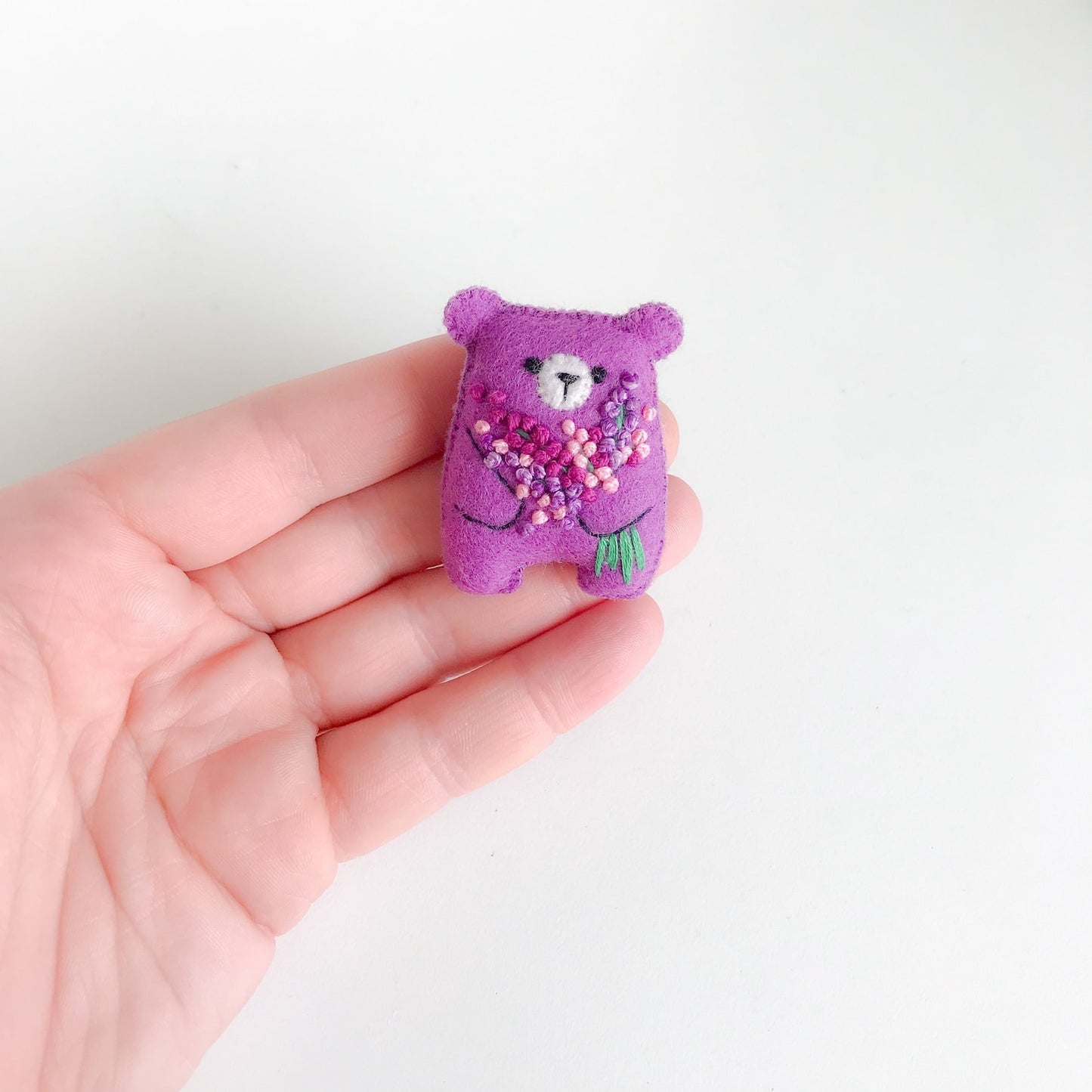 Little Pocket Hug Flowers Bouquet Bear