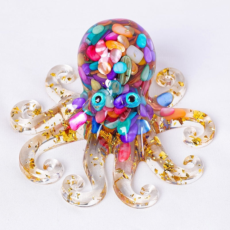 🔮Natural Crystal Gravel Octopus Decor🐙