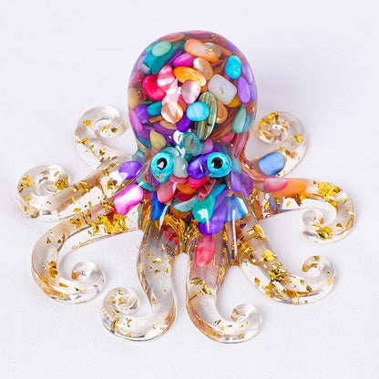 🔮Natural Crystal Gravel Octopus Decor🐙
