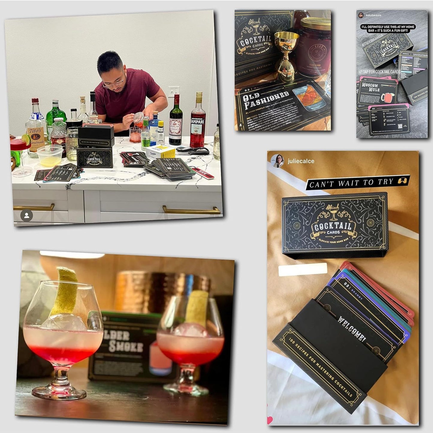 💥LAST DAY SALE 49% OFF-🍸️Cocktail Cards: 100 Cocktail Recipes to Master Cocktails