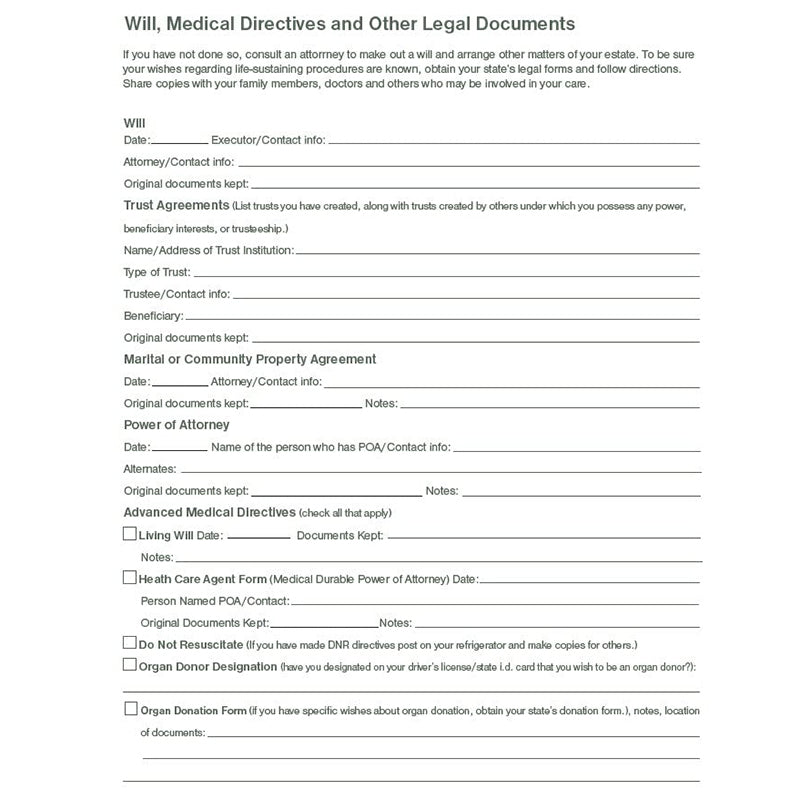 Putting Things In Order to help my loved ones when I'm gone