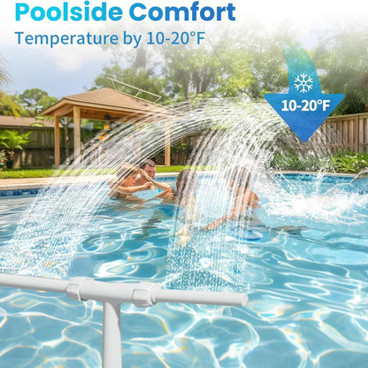 🔥Summer Sale🌊Pool Cooling Waterfall Oxygen Fountains