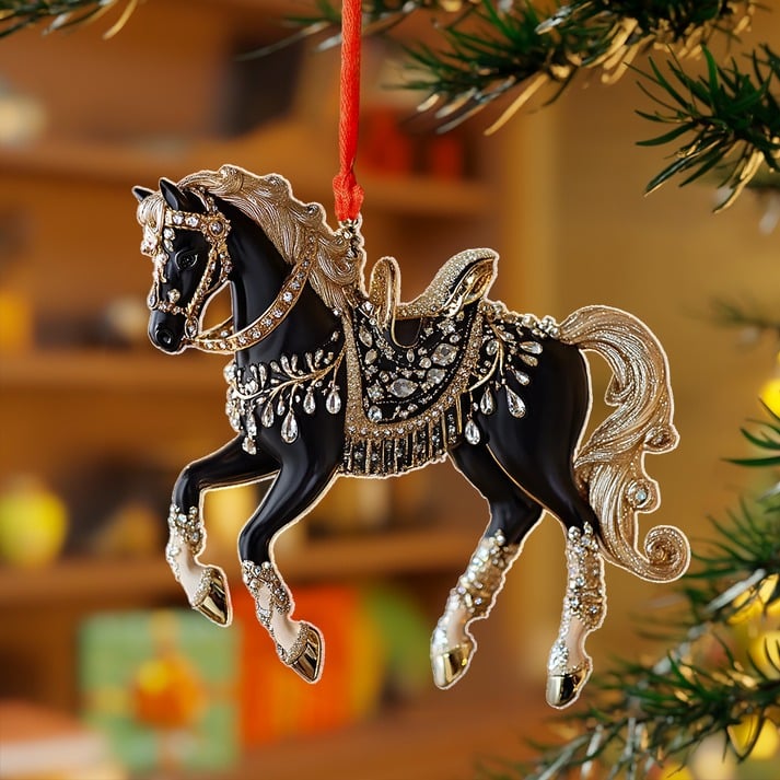 🔥🎁Handmade Horse Christmas Ornament