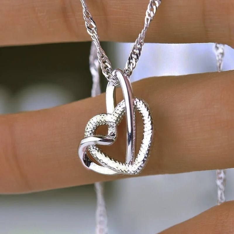 🎁LAST DAY 69% OFF💕Interlocking Heart Necklace - Mother & Daughter 👩👧 Forever Linked Together