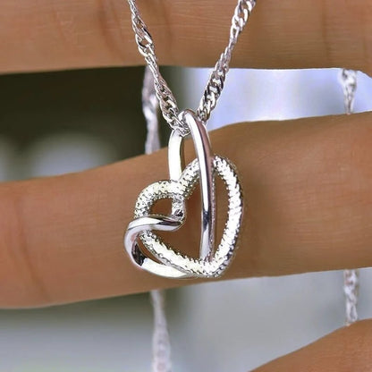 🎁LAST DAY 69% OFF💕Interlocking Heart Necklace - Mother & Daughter 👩👧 Forever Linked Together
