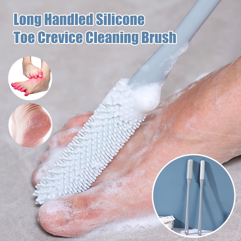 🎁49%OFF🔥(2PCS/ SET) Long Handled Silicone Toe Crevice Cleaning Brush & Exfoliating Brush