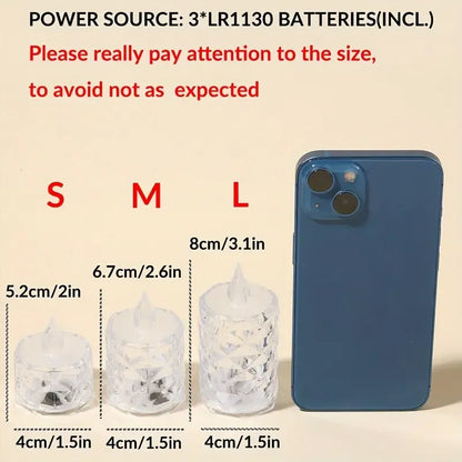 ON SALE🔥3pcs/SET Crystal Flameless Candle Light