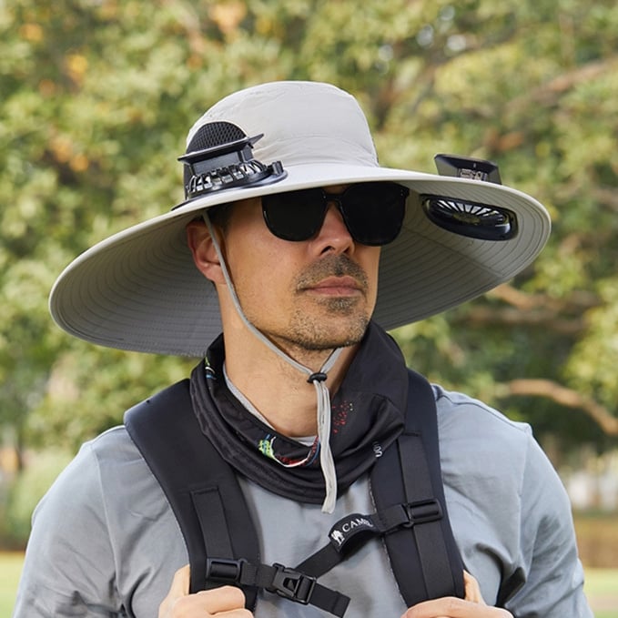 2025 New Solar Fan Outdoor Fishing Hat