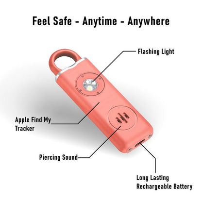 Rechargeable-Safety Alarm Clock Keychain