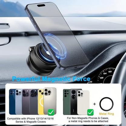 Magnetic Phone Holder,Dual-Sided Electronic Vacuum and Magnetic Adsorption,Adjustable and Foldable Multifunctional Cellphone Stand Accessory