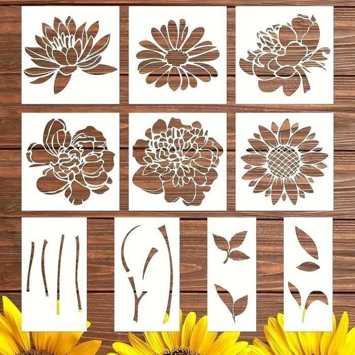 ✨LAST DAY 49% OFF💐Garden Fence Large Flower Stencils🌻DIY Decoration