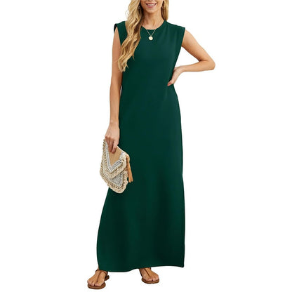 ⏰HOT SALE-WOMEN SUMMER CASUAL LOOSE SPLIT WRINKLE-FREE LONG DRESS