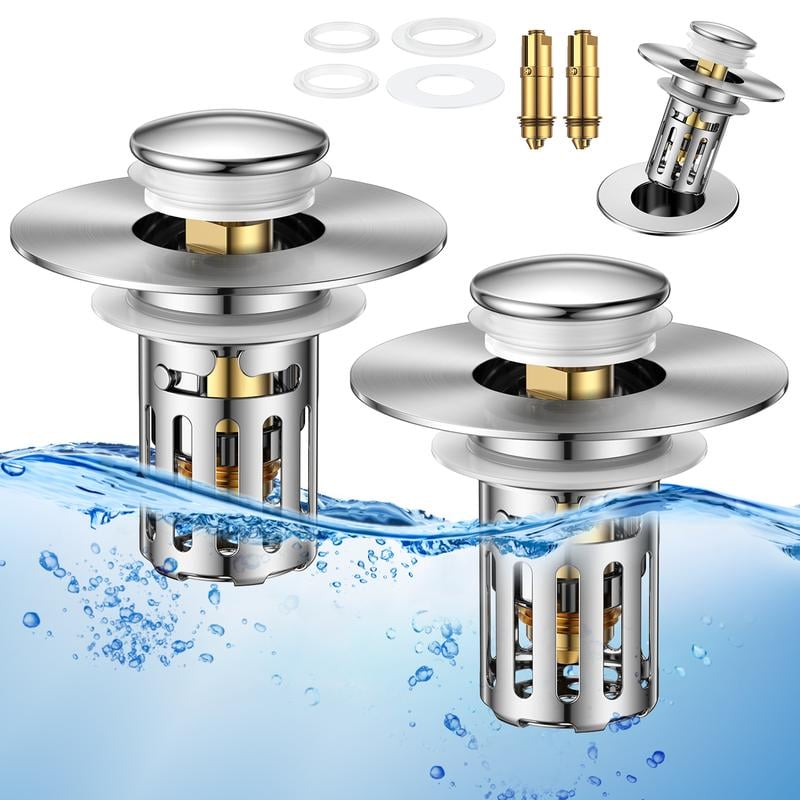 🔥Promotion Save- 49% OFF🔥-Universal 2-in-1 Bathroom SinkStopper