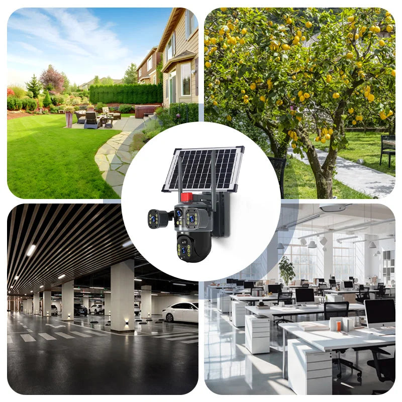 💥2025 New Hot Sale🎥 Triple-Lens Solar 360° Dome Camera✈️ free shipping