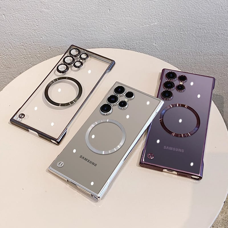 🔥New In Samsung S25 Series Case - Samsung Frameless Magnetic Transparent Case