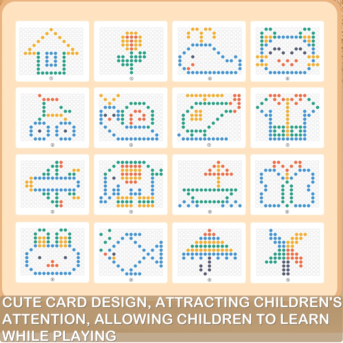 💝Montessori Educational Toys💝-Fun Dot Art Magnetic Bead Drawing Board