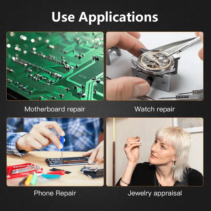 ⚡️Last day - 49% OFF⚡️Eptchn LED Glasses Magnifier 8x 15x 23x