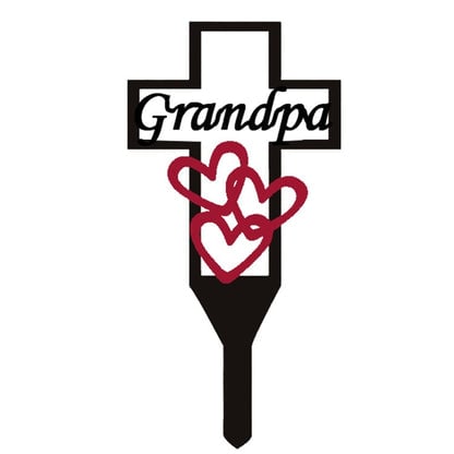 💖Cemetery Memorial Cross Stake for family member