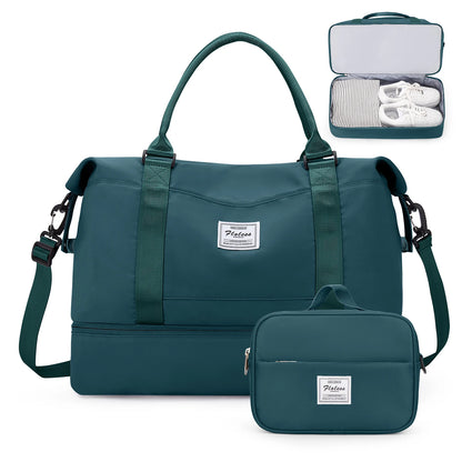 The Ultimate Carry-All – Weekender Duffel for Women with Shoe Pocket & Vanity Bag