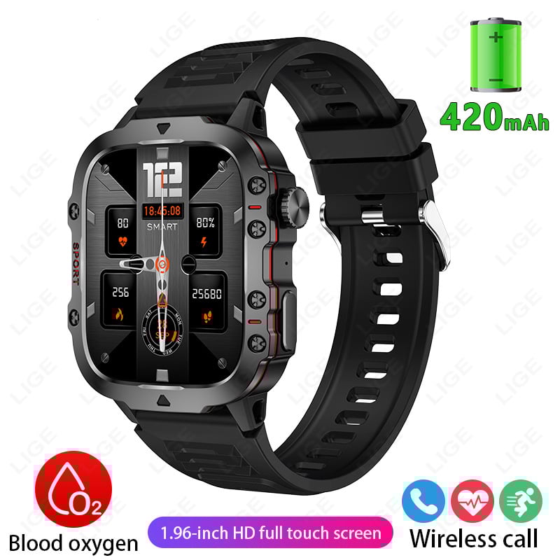 2024 Newest Men's Rugged Military Smart Watch for Android & IOS