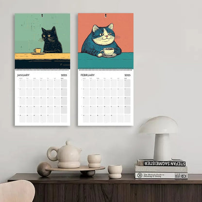 📅Year-end Promotion 49% Off🐈2025 Cat Calendar - Cats Chillin' With Coffee