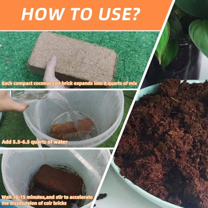 Spring Hot Sale 49% OFF✨ - Premium Organic Coconut Coir Bricks for Plants
