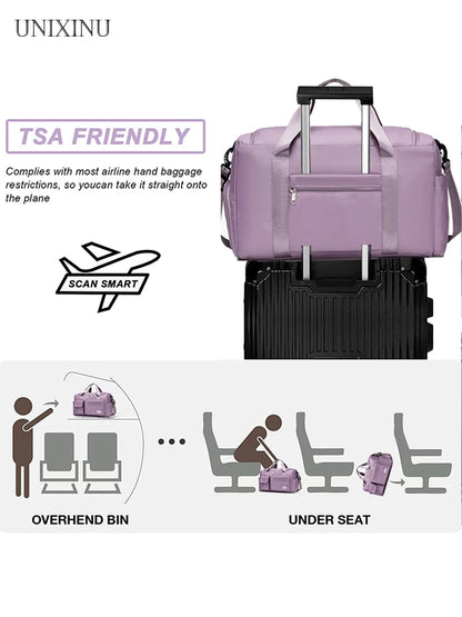 Premium Weekender – Spacious Travel & Gym Duffle with Shoe Storage