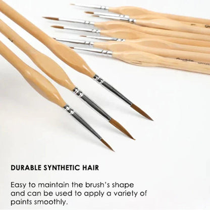 11 Pcs Miniature Detail Paint Brush Set