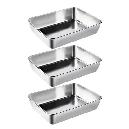 🔥LAST DAY 49% OFF-Stainless Steel Square Plate（With Lid）