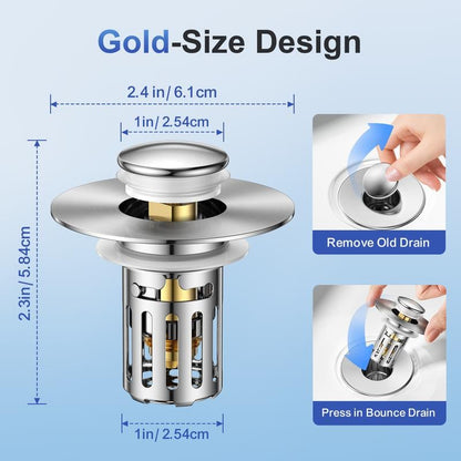 🔥Promotion Save- 49% OFF🔥-Universal 2-in-1 Bathroom SinkStopper