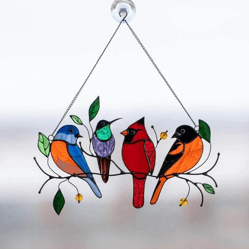🔥 BIG SALE - 49% OFF🔥The Best Gift-Birds Stained Window Panel Hangings🎁
