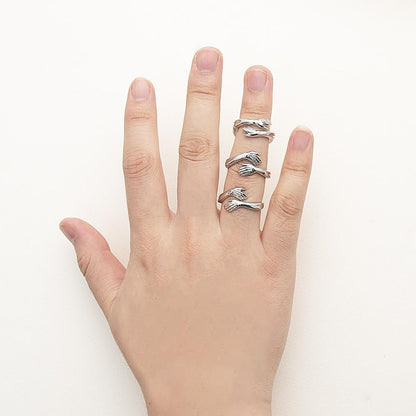 New-Couple Hug Ring Womens Day Gift Friends Mother Sister Girlfriend Gift