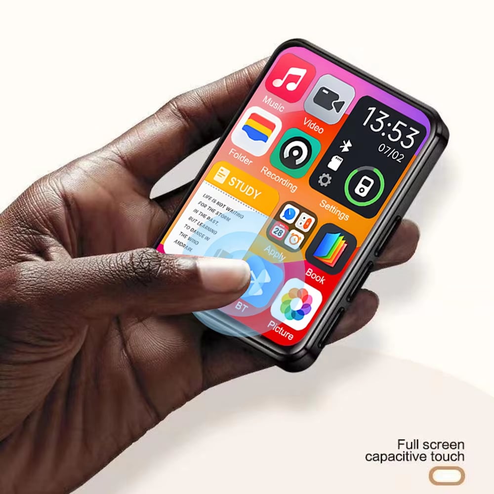 2.4" Touch Screen MP4 MPS Player Bluetooth5.2 Music HIFI FM Radio + 8/32/64GB Card USA Audio Metal (No Subscription)