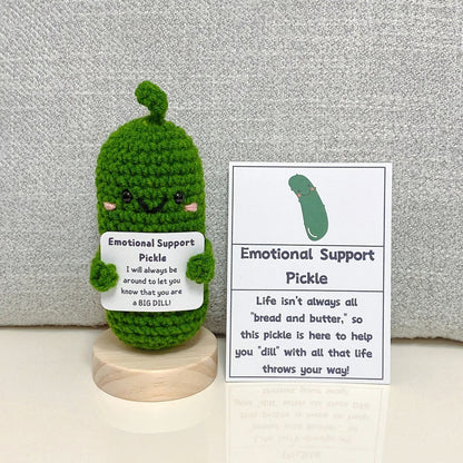 New Positive Energy Potato Hug Pocket Mini Handmade Plush Wool Knitting Doll with Card Funny Christams Gift Home Room Decoration