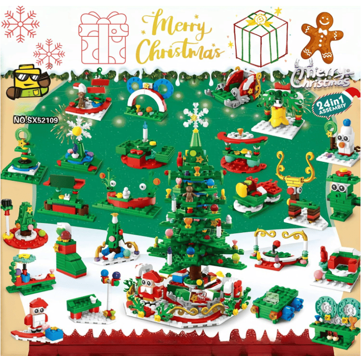 ✨Last Day 50% OFF 🎁Countdown Calendar 2024 Christmas Theme Building Set