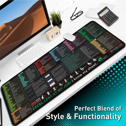 🔥LAST DAY SALE 49%-Excel Cheat Sheet Desk Mat
