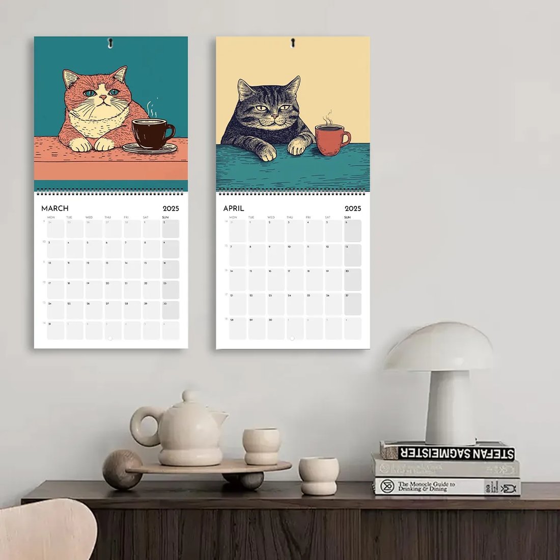 📅Year-end Promotion 49% Off🐈2025 Cat Calendar - Cats Chillin' With Coffee