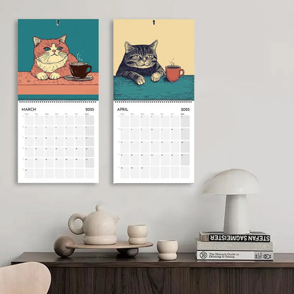 📅Year-end Promotion 49% Off🐈2025 Cat Calendar - Cats Chillin' With Coffee