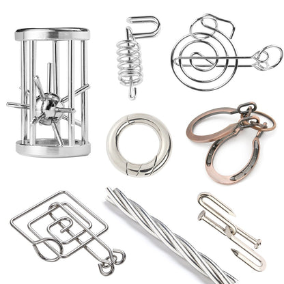 🔥Christmas Promotion 49% OFF-Metal Puzzle Ring,Educational intellectual Toys IQ Toys,Metal Brain teaser Puzzles for kids & adults