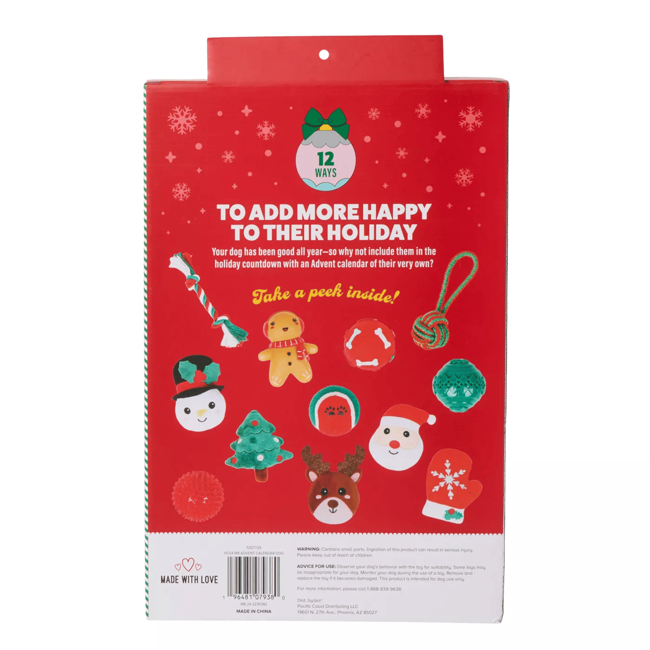 🎄Dog Christmas Advent Calendar - 12 Days of Surprise Holiday Toys for Dogs
