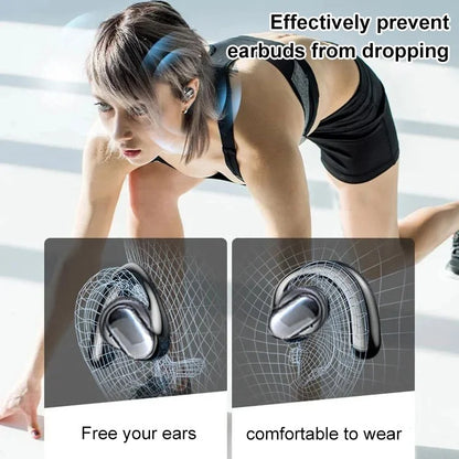 TWS wireless bone conduction digital Bluetooth earbuds.
