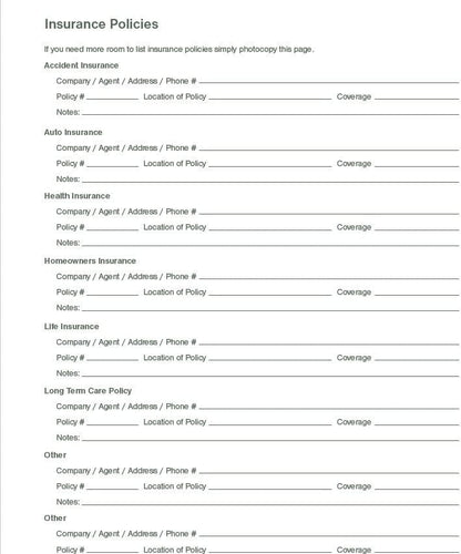 Putting Things In Order Organiser