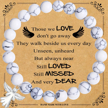 🎁Last Day 69% OFF - Memorial Gifts Angel Wings Healing Crystal Bracelet