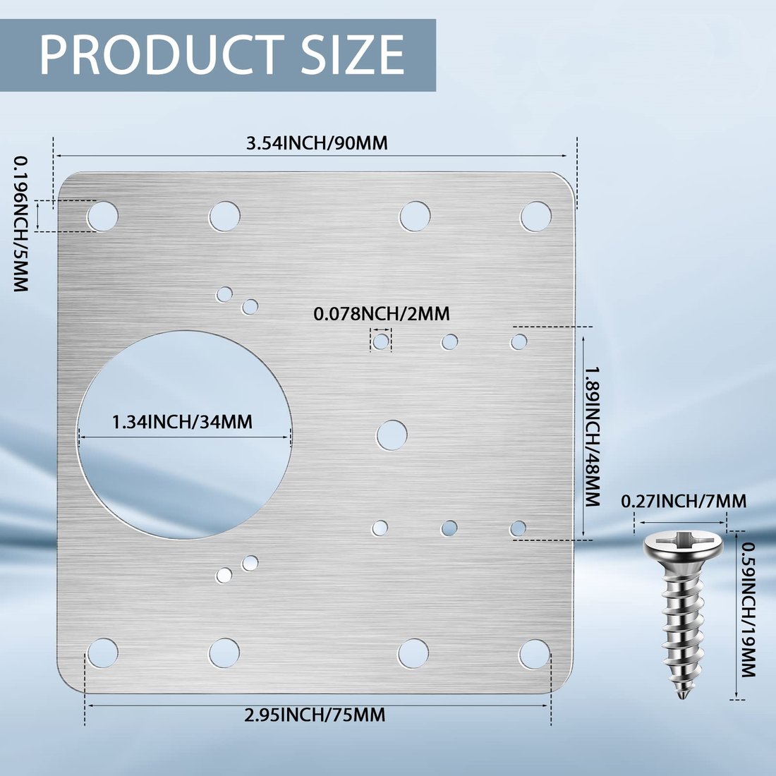 Hinge Fixing Plate Bracket Kit